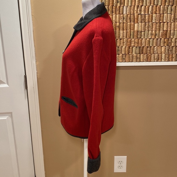 Bonnie & Norma Red and Gray Wool Blend Jacket - Picture 6 of 16